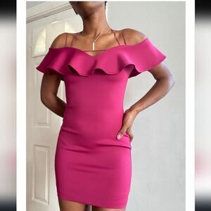 Guess  Nwt Crushed Berry Off The shoulder Mara Dress